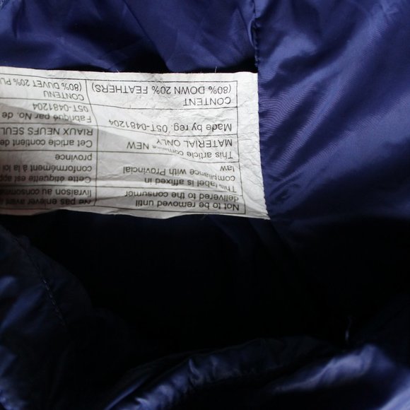 Lululemon Down Town Puffy Jacket Size 6 Indigo Blue Goose Down Puffer - Picture 9 of 9